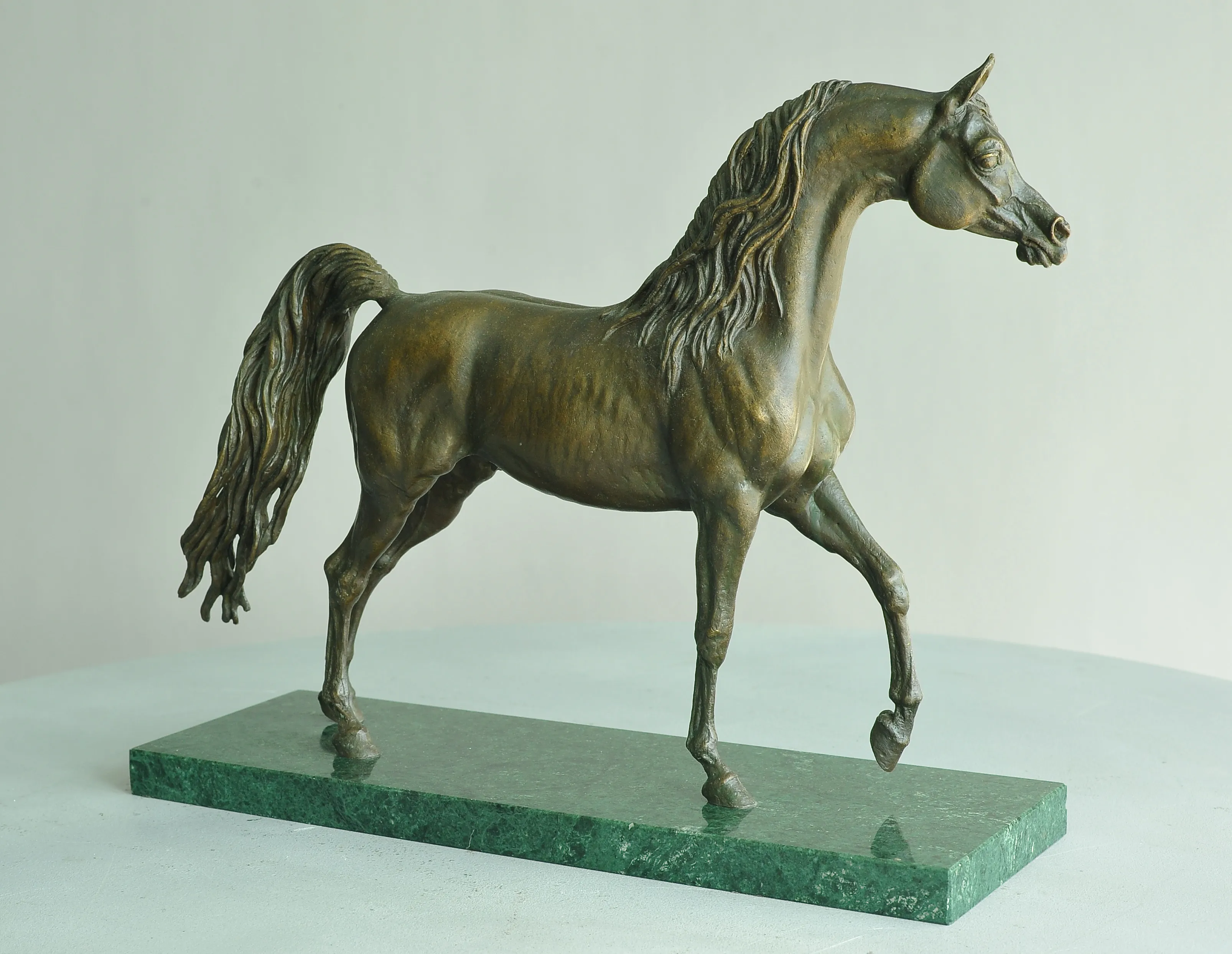 An arabian horse, bronze sculpture by Sergey Bondarenko —alternate angle 1