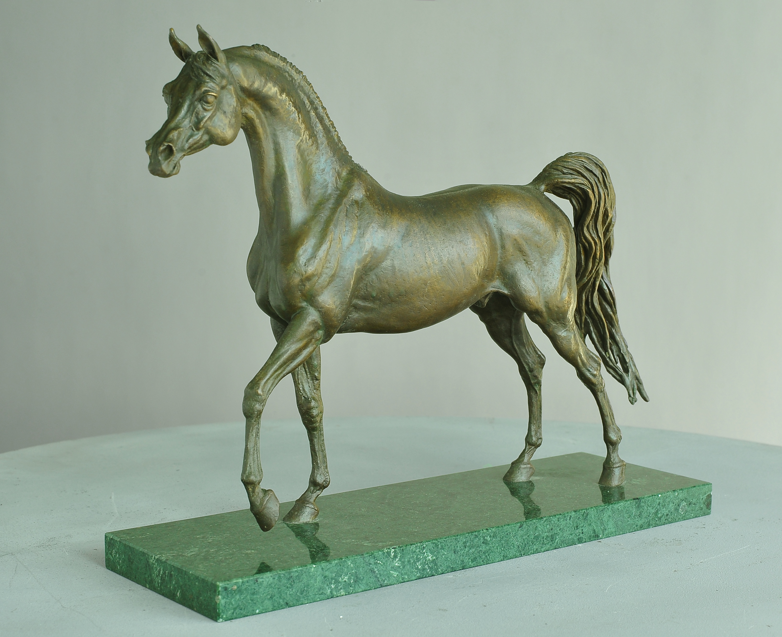 An arabian horse, bronze sculpture by Sergey Bondarenko —alternate angle 2