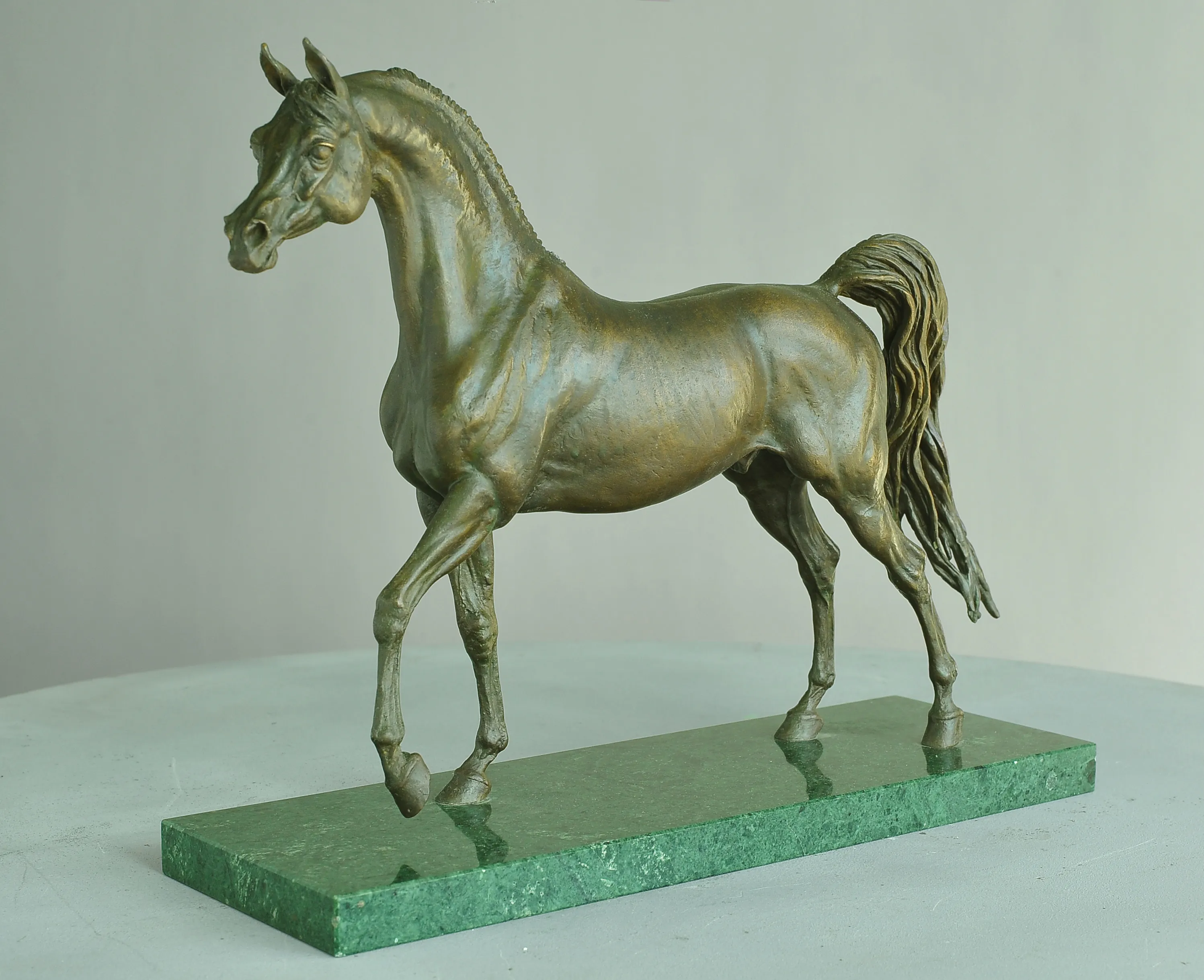 An arabian horse, bronze sculpture by Sergey Bondarenko —alternate angle 2
