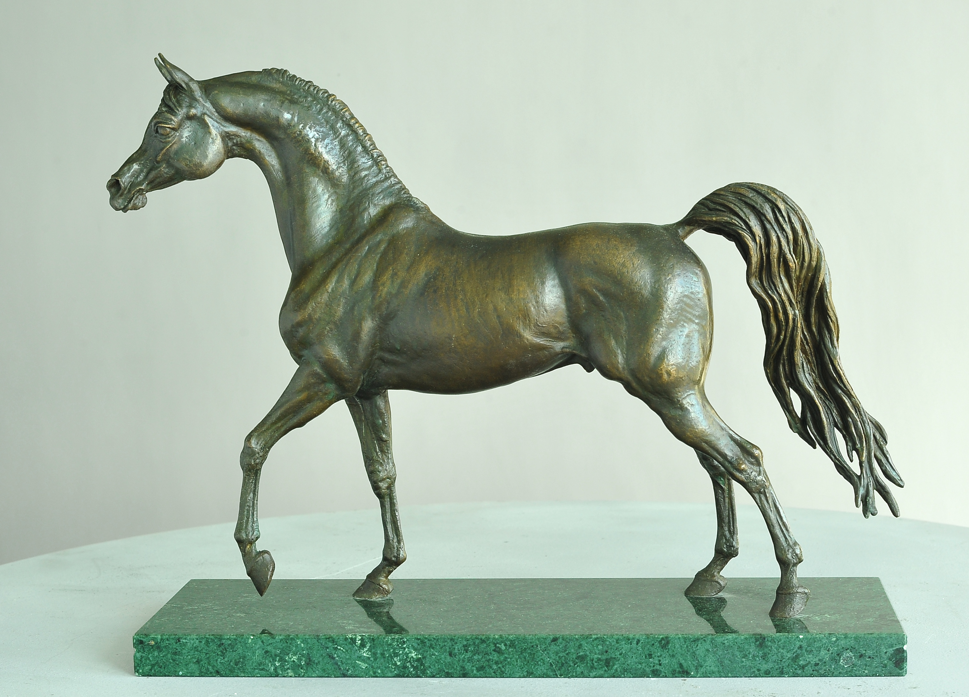 An arabian horse, bronze sculpture by Sergey Bondarenko —alternate angle 3