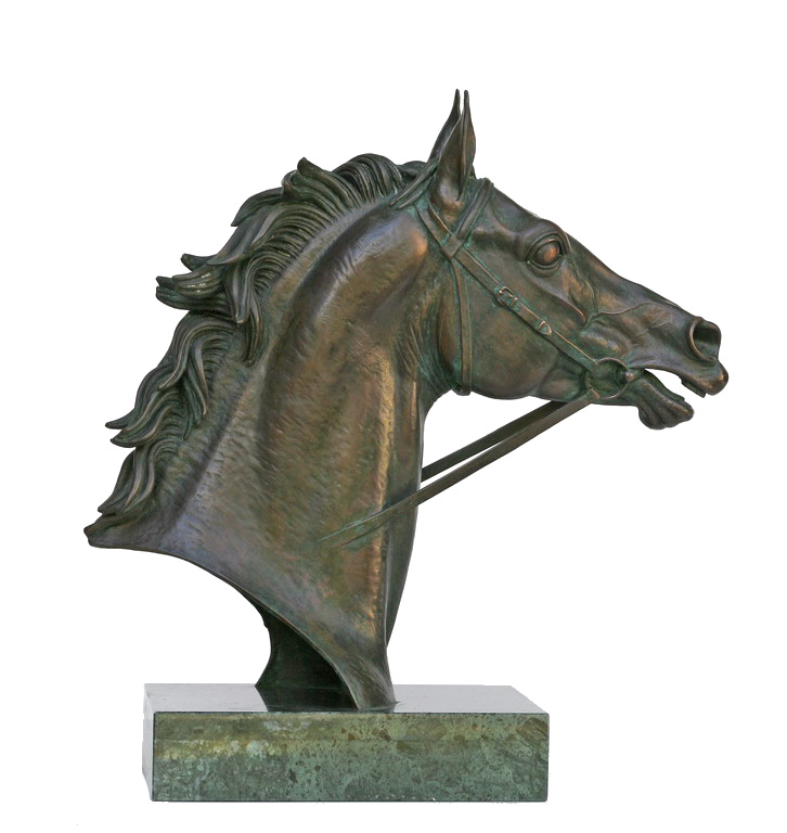 Big horse head, bronze sculpture by Sergey Bondarenko — alternate angle 1