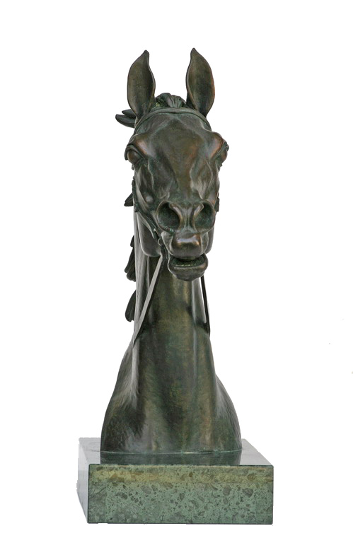 Big horse head, bronze sculpture by Sergey Bondarenko — alternate angle 2