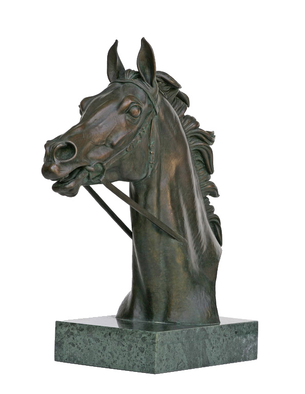 Big horse head, bronze sculpture by Sergey Bondarenko — alternate angle 3