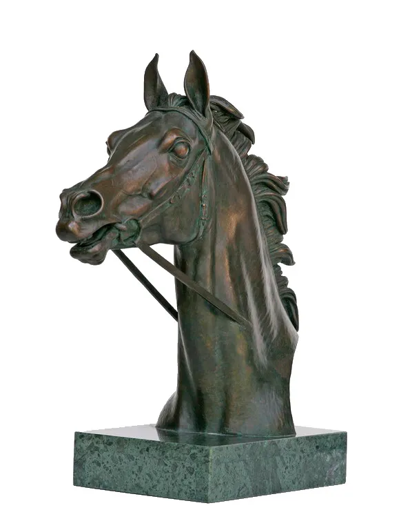 Big horse head, bronze sculpture by Sergey Bondarenko — alternate angle 3