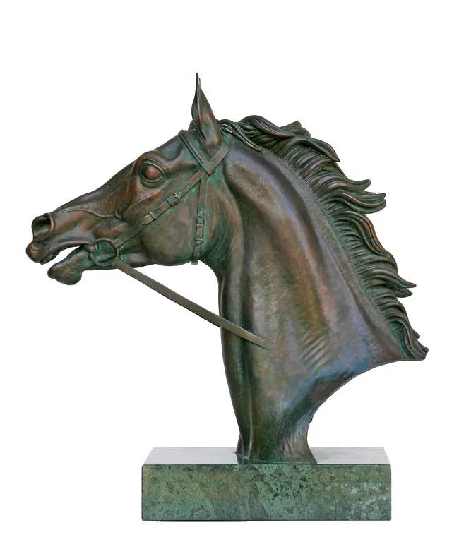 Big horse head, bronze sculpture by Sergey Bondarenko — alternate angle 4