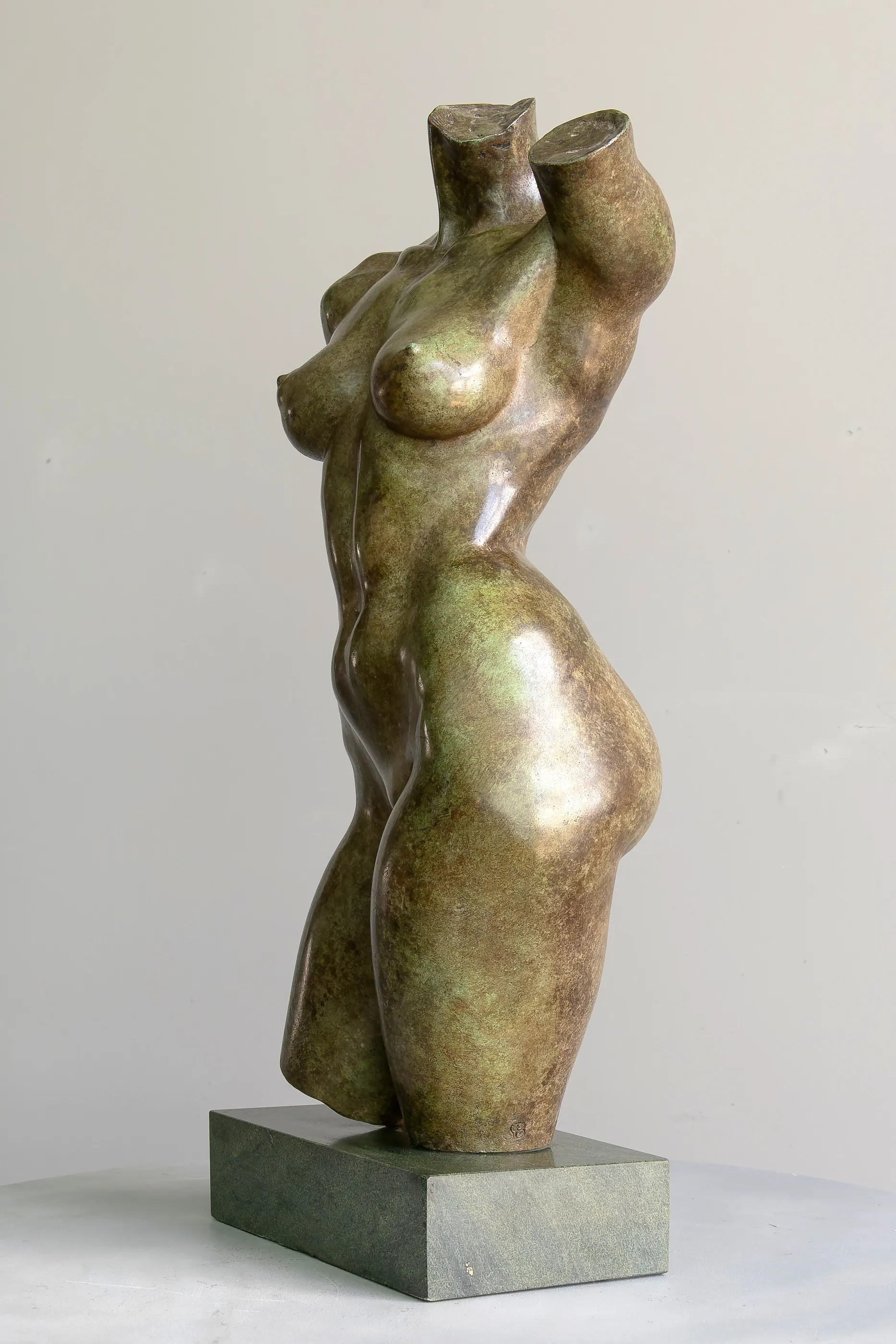 Big torso, bronze sculpture by Sergey Bondarenko — alternate angle 3