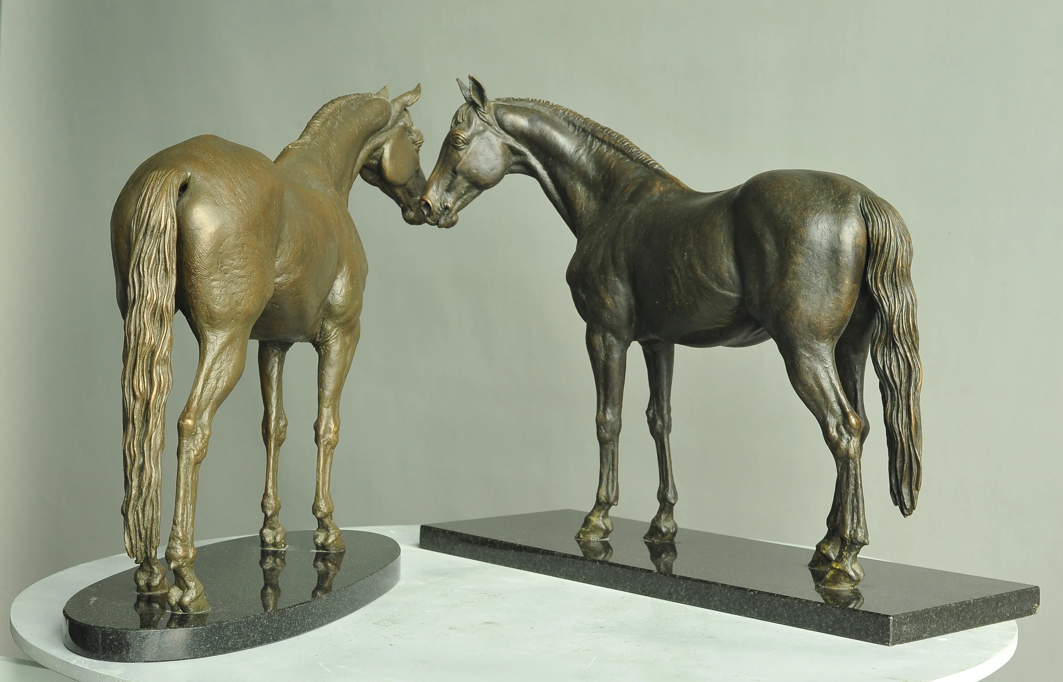 Two Horses, bronze sculpture by Sergey Bondarenko —  alternate angle 3