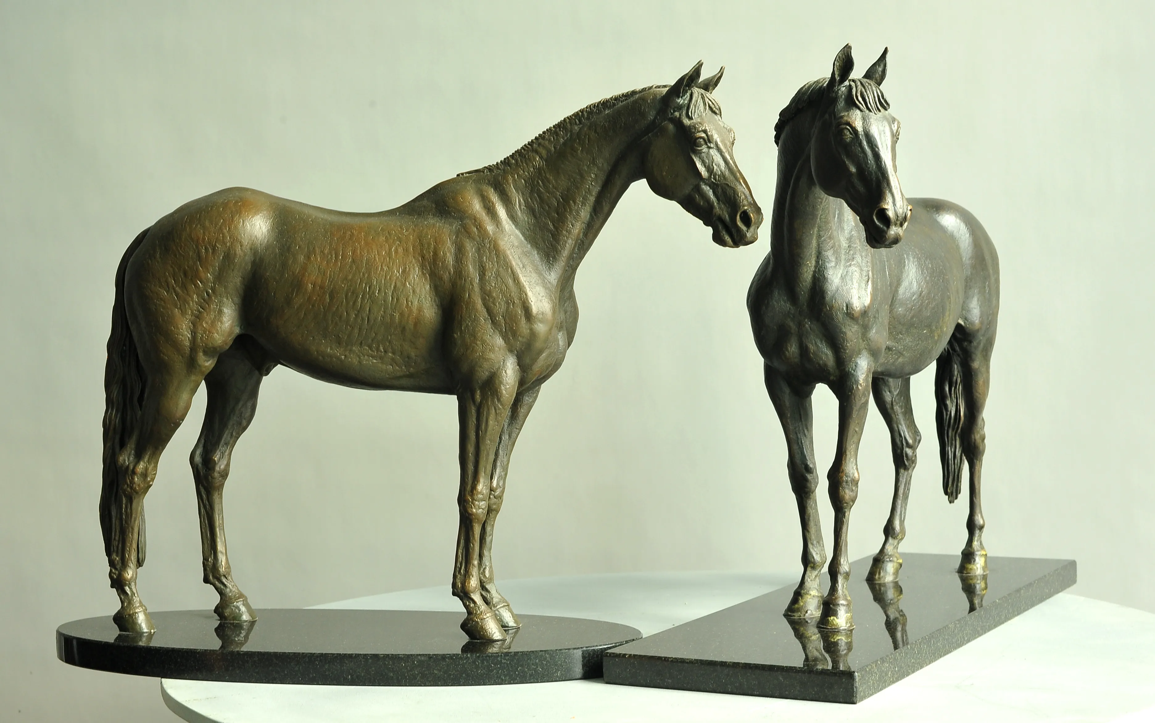 Two Horses, bronze sculpture by Sergey Bondarenko —  alternate angle 4