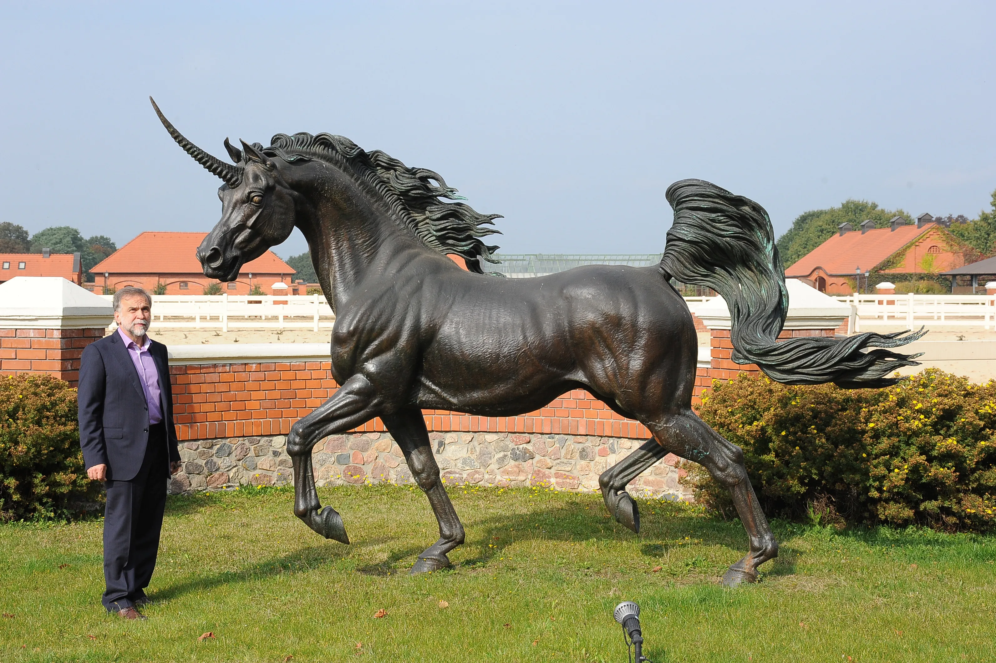 Unicorn, bronze monument by Sergey Bondarenko — installed in situ