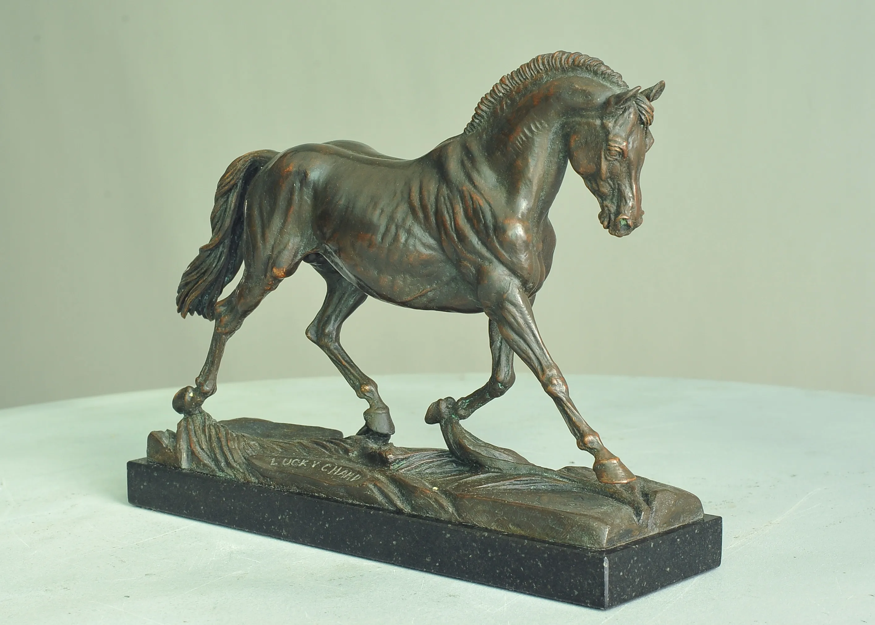 Lucky Champ, bronze sculpture by Sergey Bondarenko — alternate angle 2