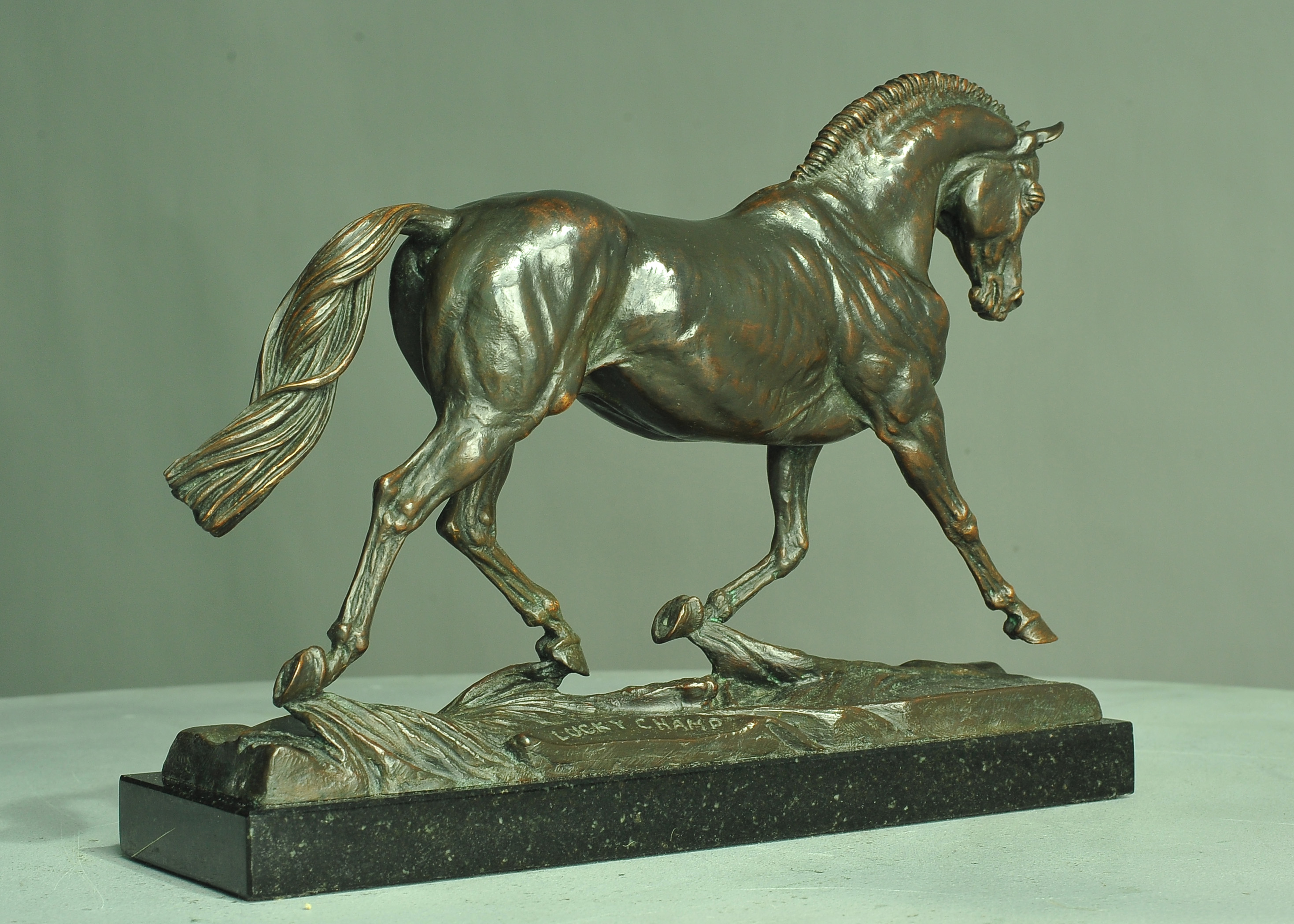 Lucky Champ, bronze sculpture by Sergey Bondarenko — alternate angle 5