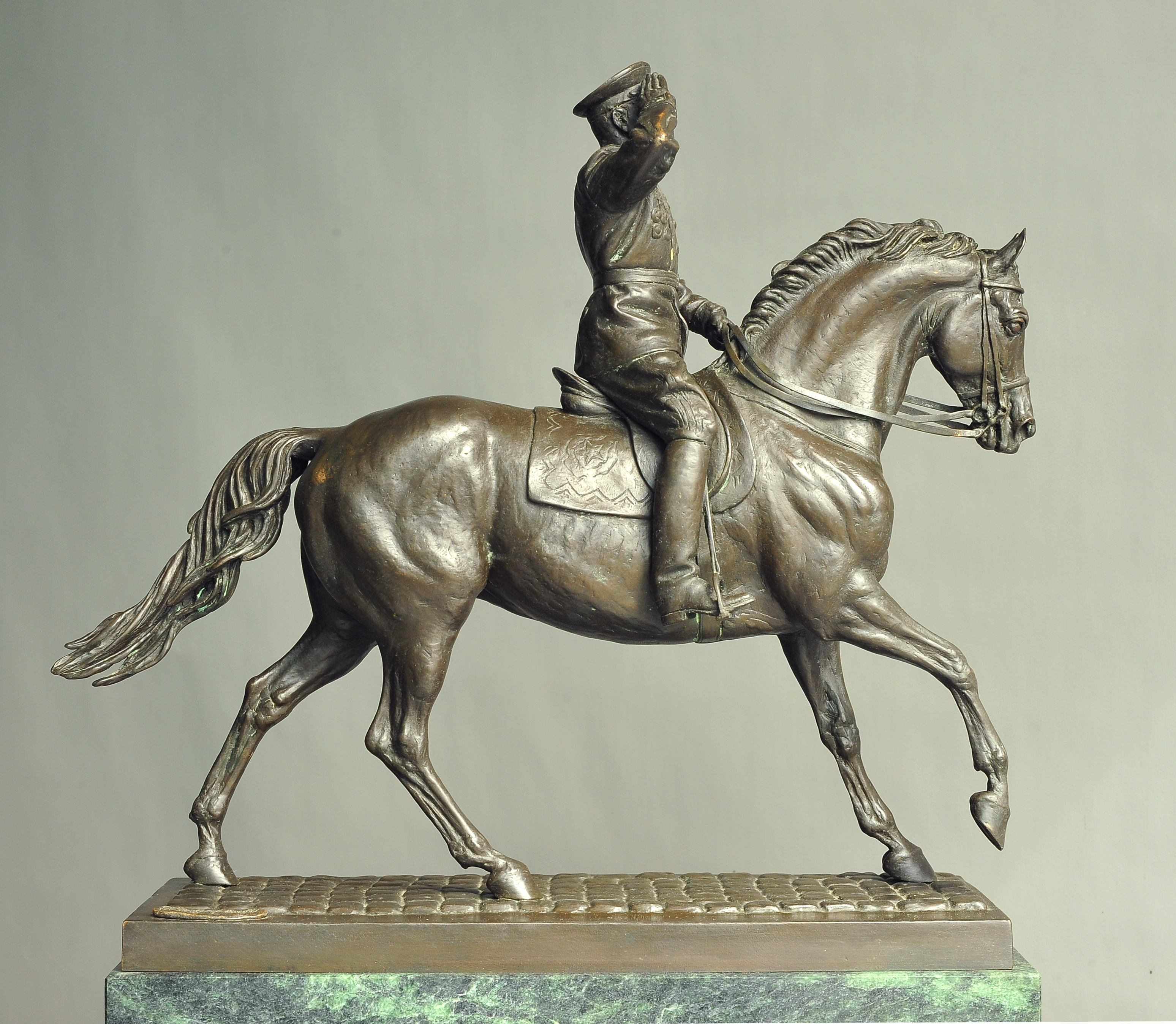 Victory parade  (Marshal Zhukov), bronze sculpture by Sergey Bondarenko — alternate angle 2