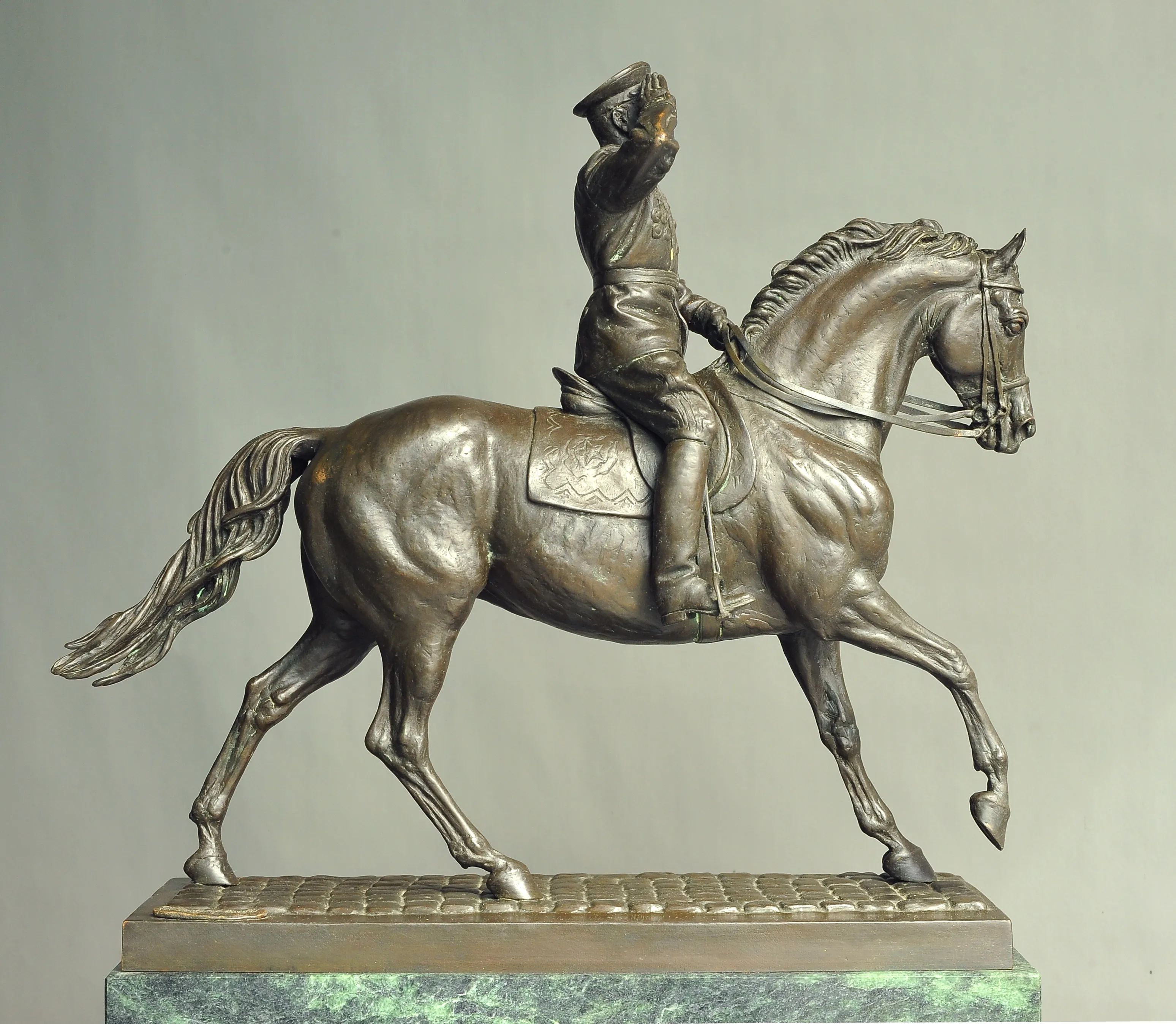Victory parade  (Marshal Zhukov), bronze sculpture by Sergey Bondarenko — alternate angle 2