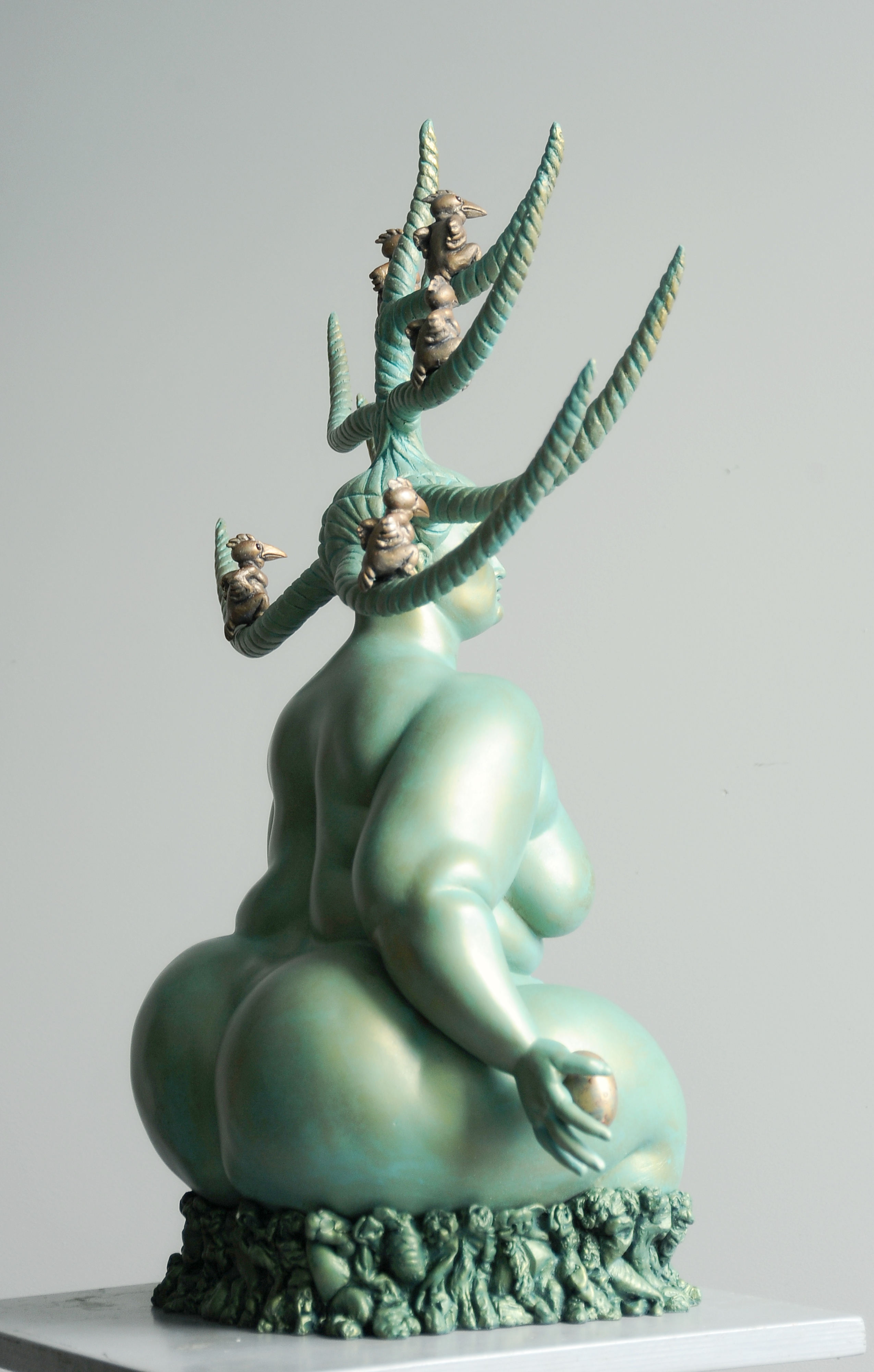 Prehistory, resin sculpture by Sergey Bondarenko — alternate angle 2