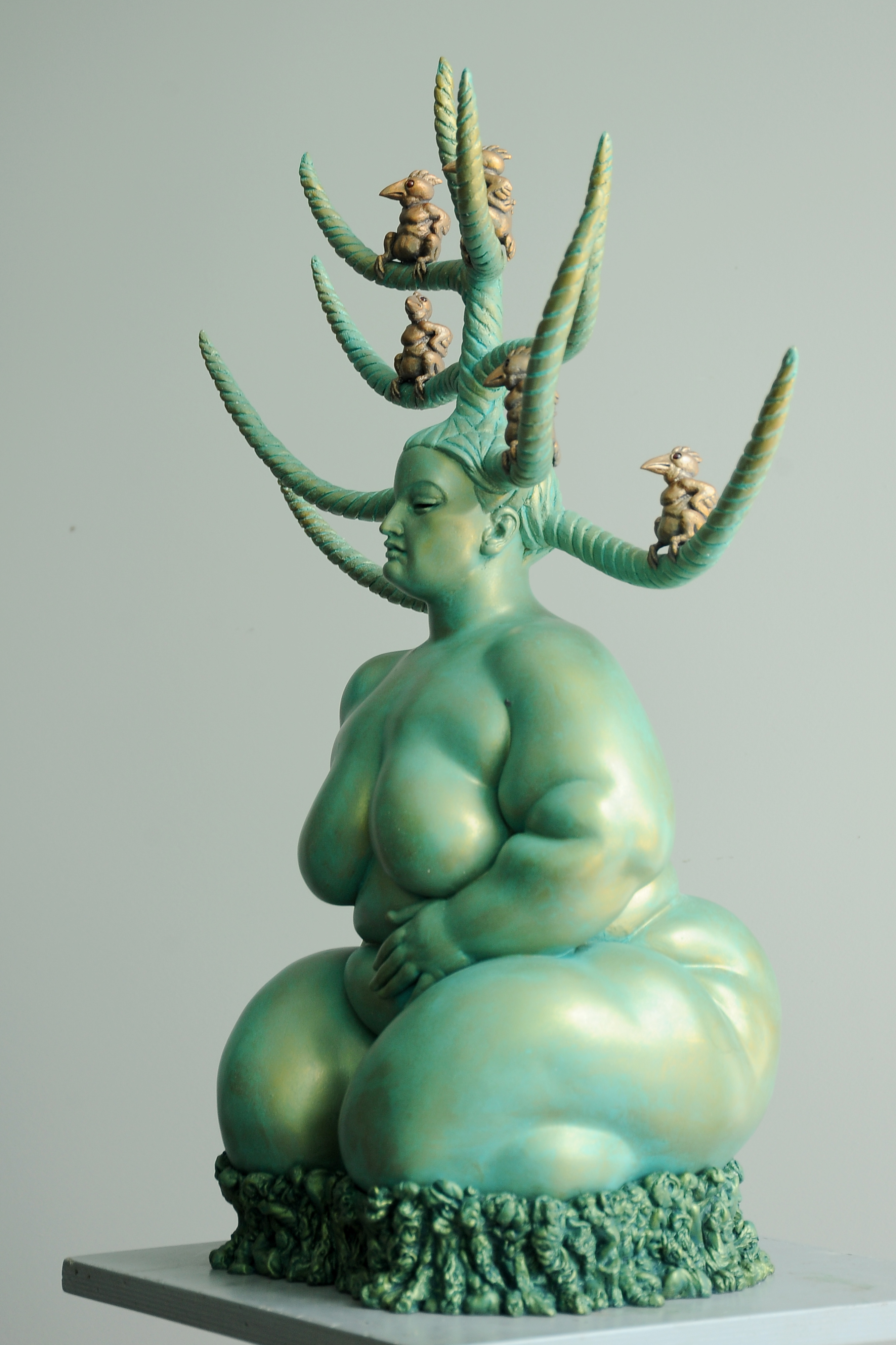 Prehistory, resin sculpture by Sergey Bondarenko — alternate angle 3