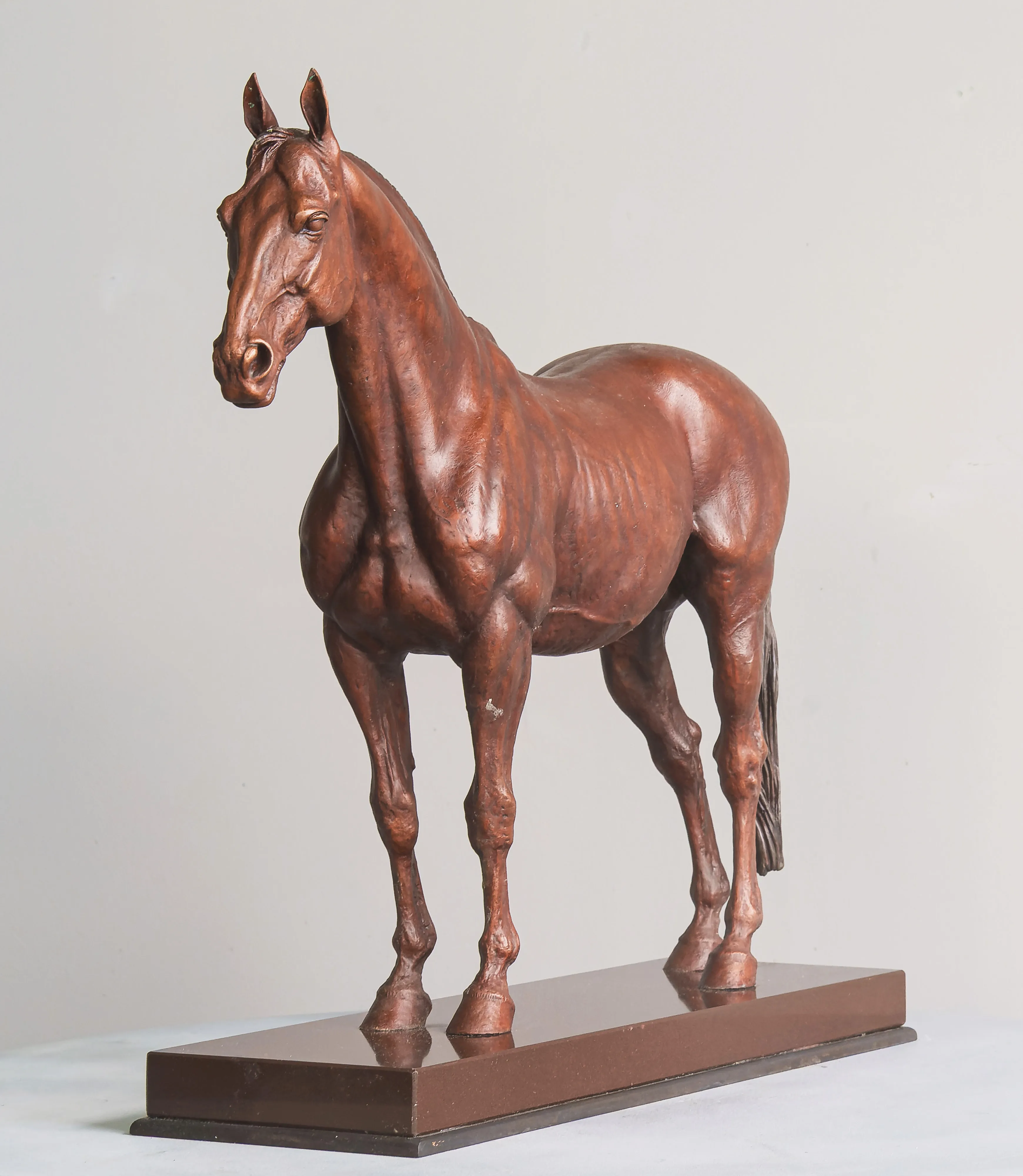 Red horse, bronze sculpture by Sergey Bondarenko — alternate angle 1