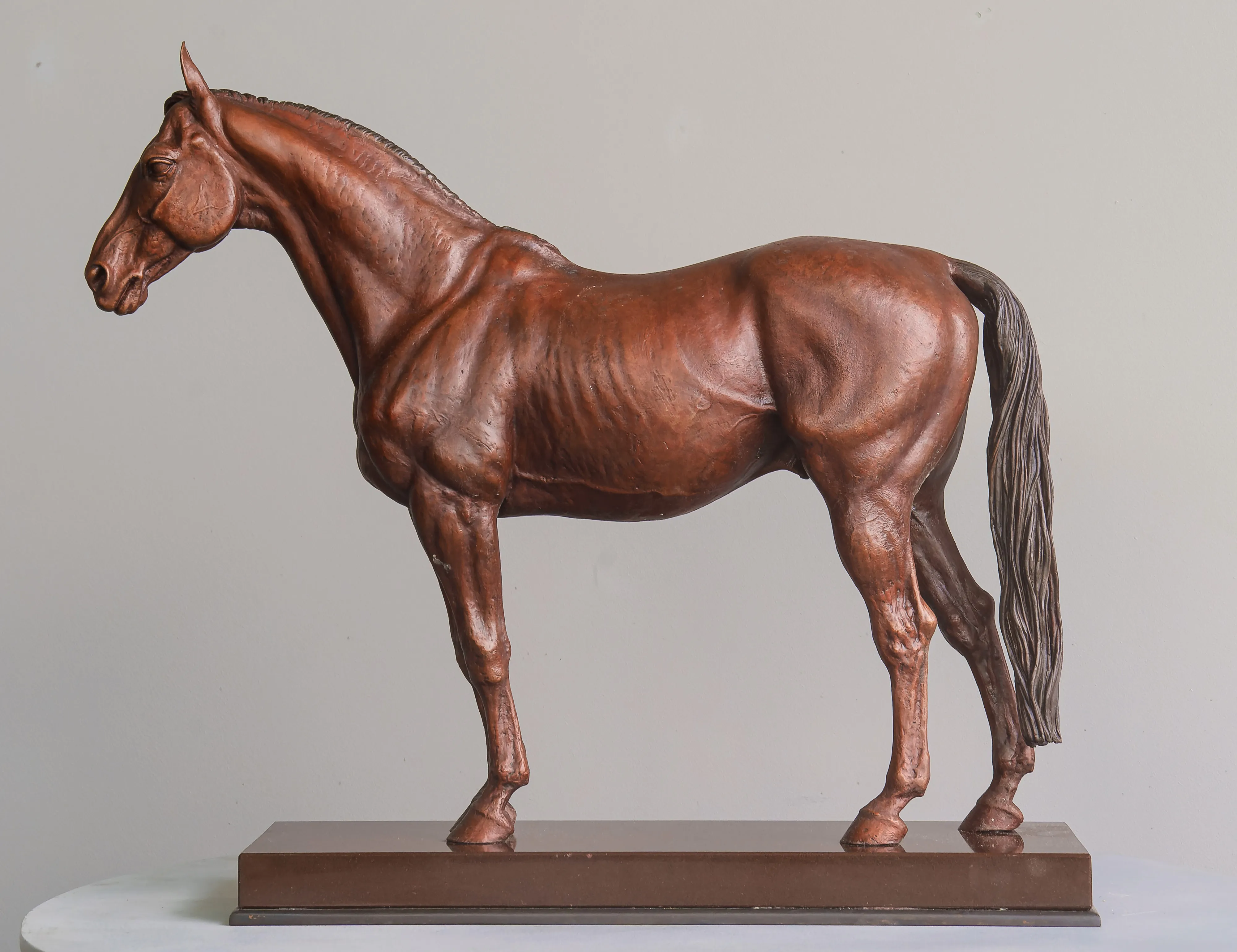 Red horse, bronze sculpture by Sergey Bondarenko — alternate angle 2