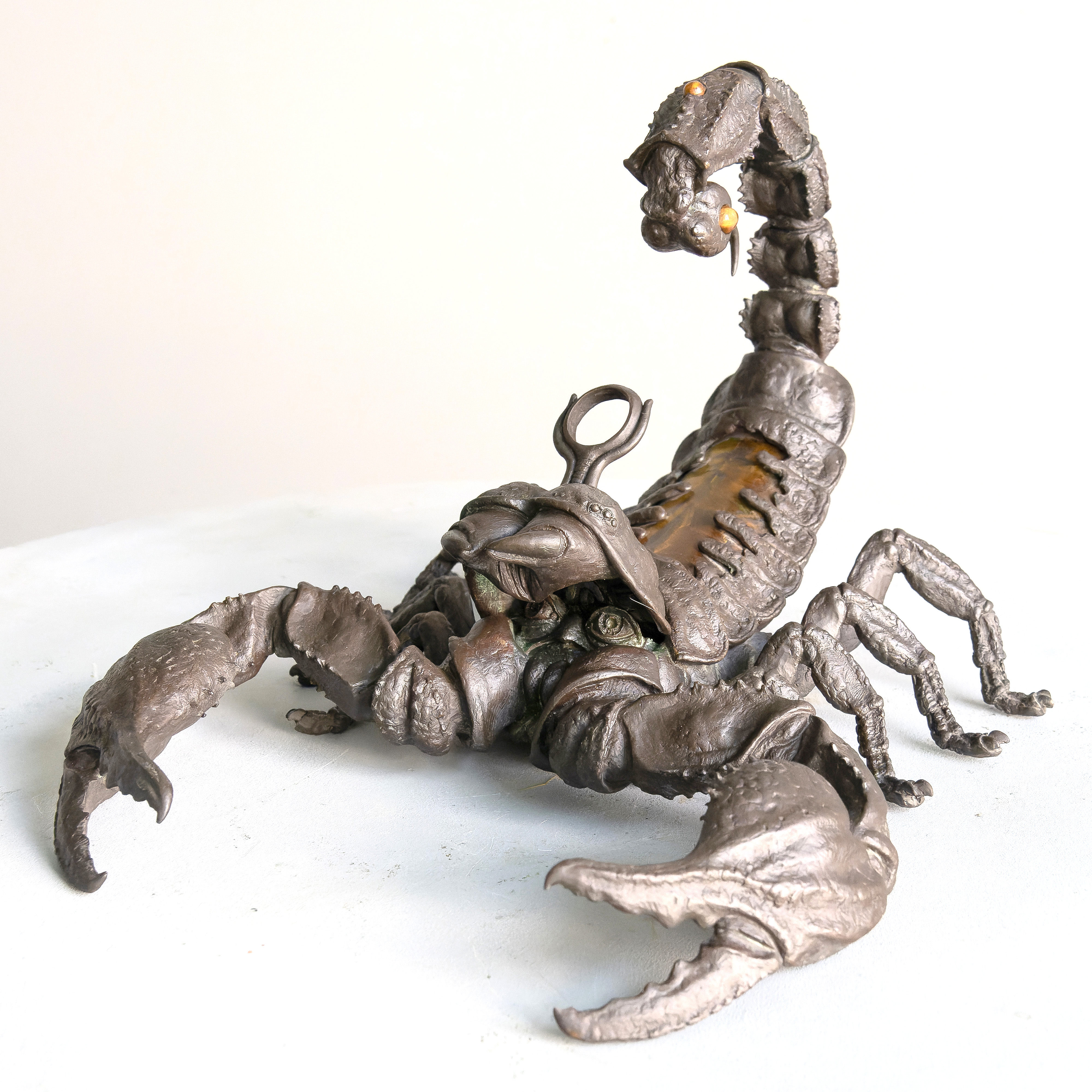 Scorpio, bronze sculpture by Sergey Bondarenko — front view
