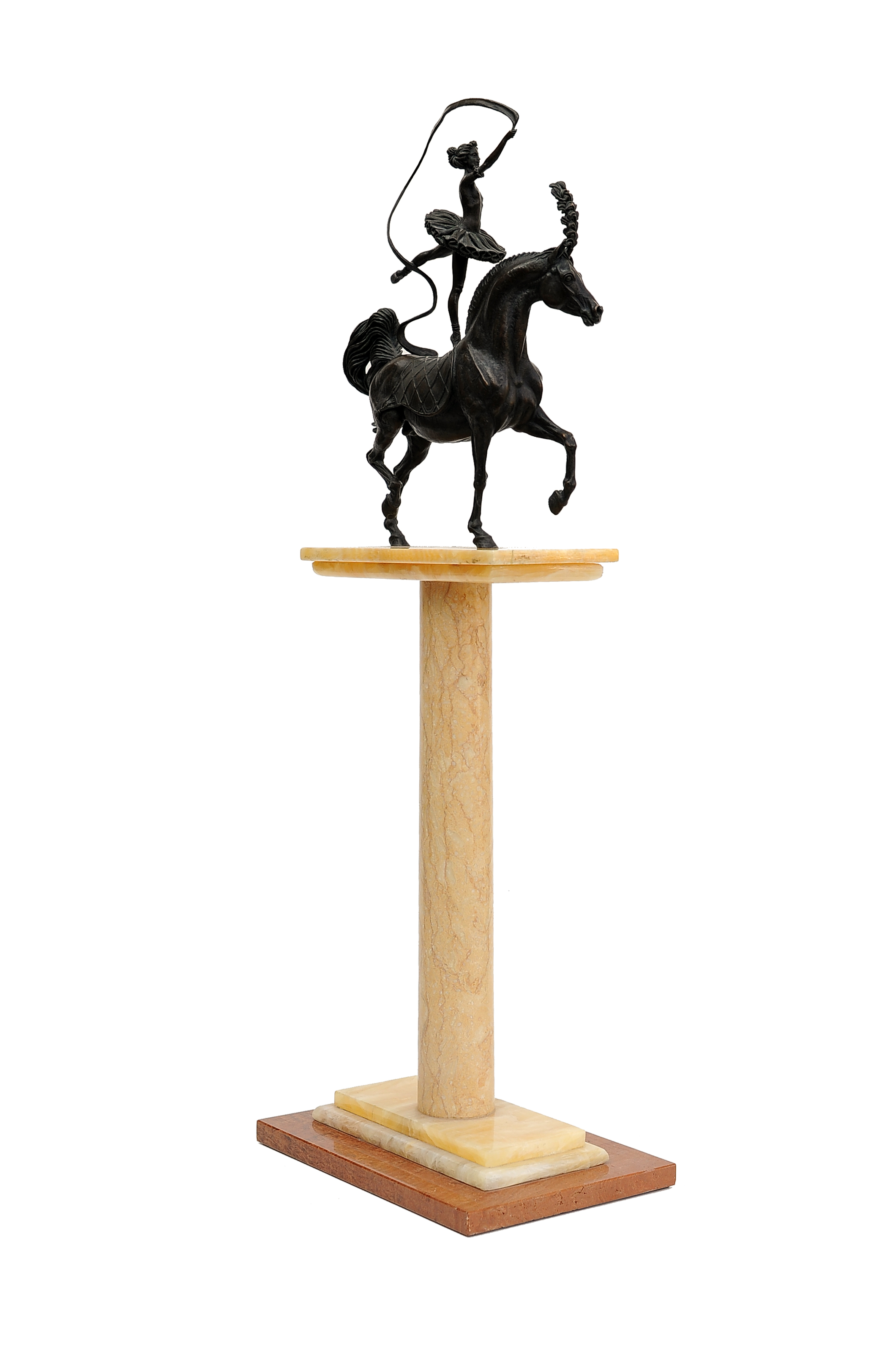 Dancer on the horse, bronze sculpture by Sergey Bondarenko — alternate angle 1