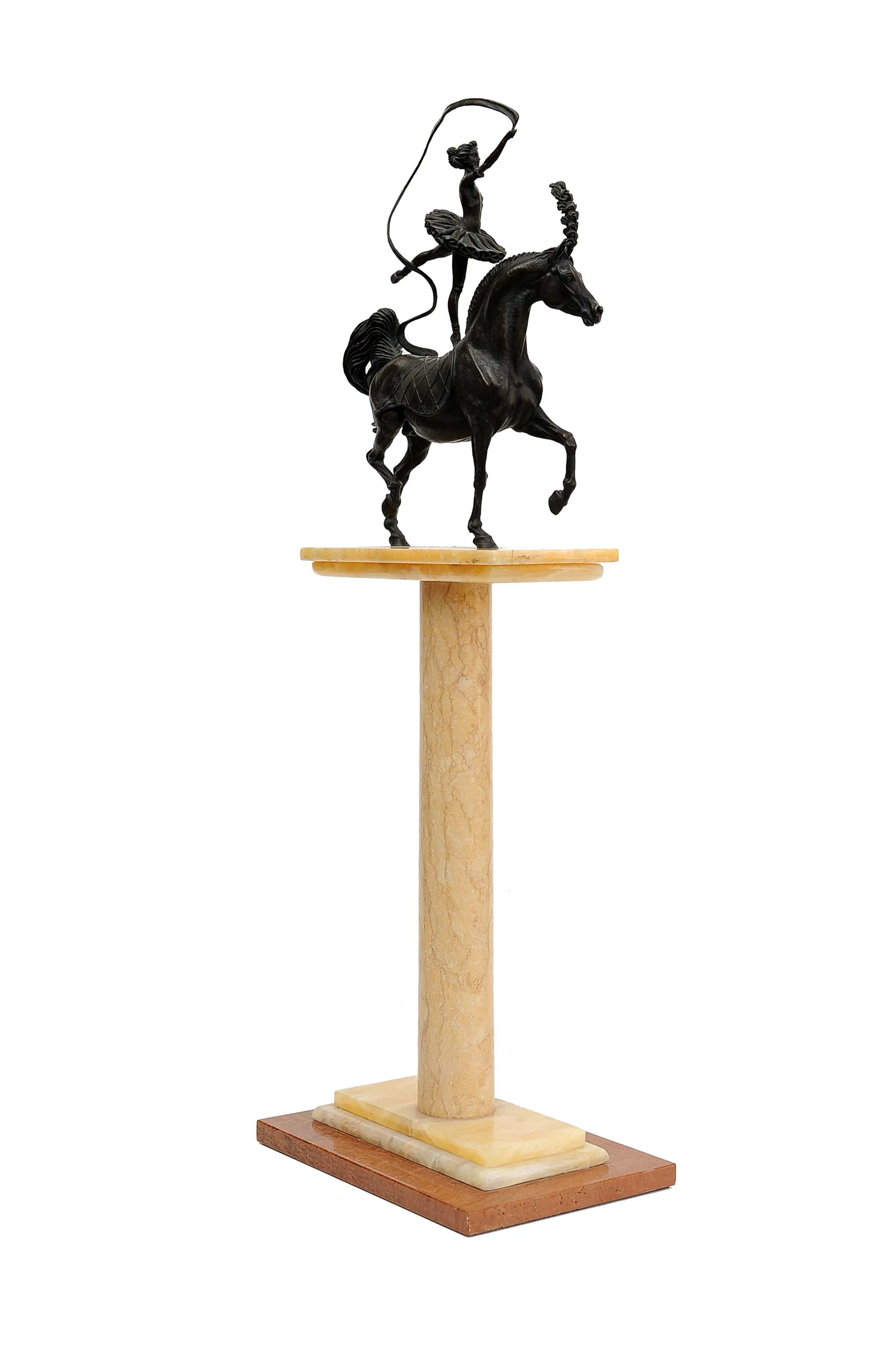 Dancer on the horse, bronze sculpture by Sergey Bondarenko — alternate angle 1
