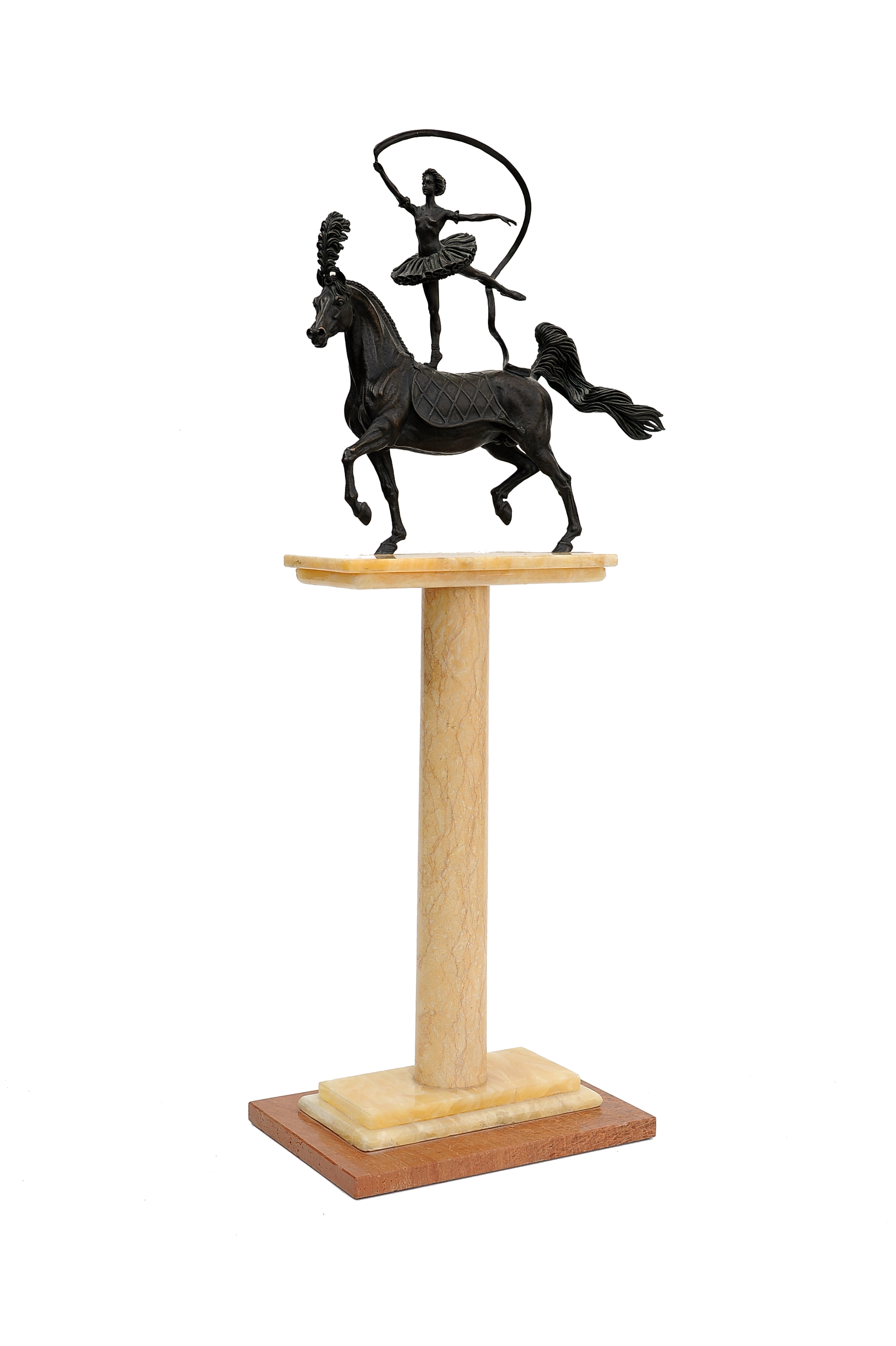 Dancer on the horse, bronze sculpture by Sergey Bondarenko — alternate angle 2