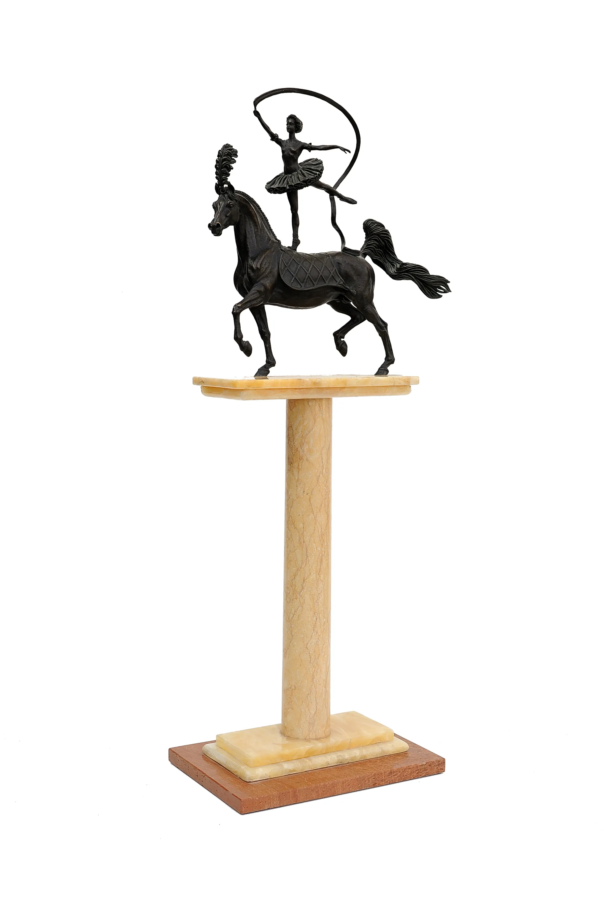 Dancer on the horse, bronze sculpture by Sergey Bondarenko — alternate angle 2
