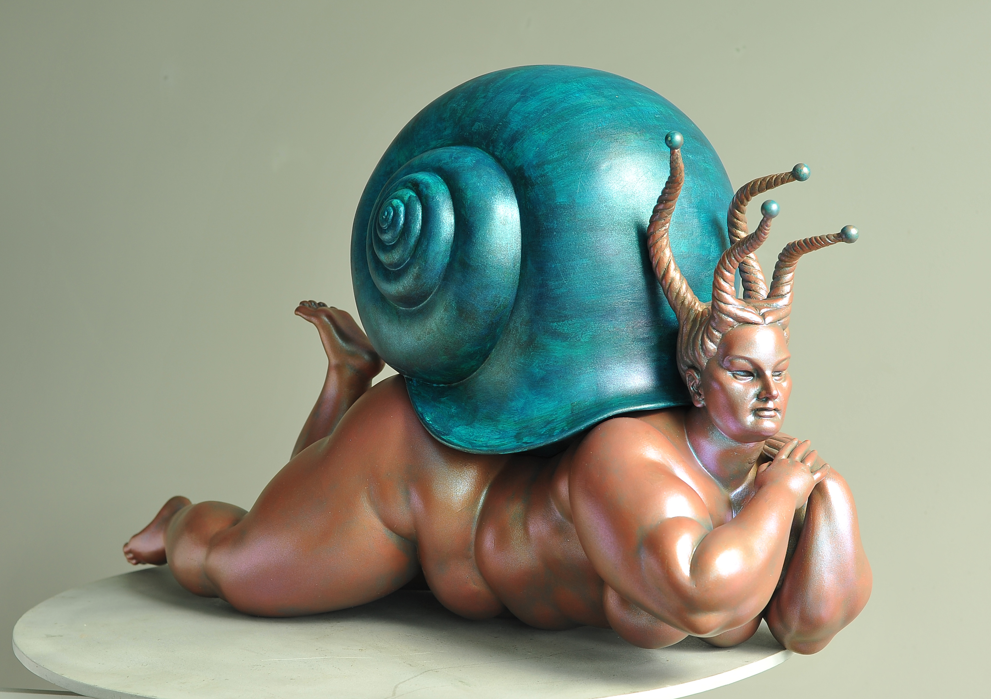 Large Snail, risen sculpture by Sergey Bondarenko — alternate angle 2